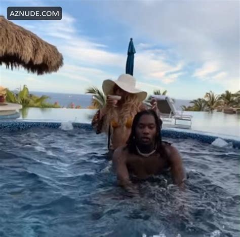 Cardi B Sexy In A Yellow String Bikini As She Continues Her Cabo San