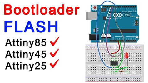 How To Burn Bootloader On Atmel ATtiny25 ATtiny45 ATtiny85 Using