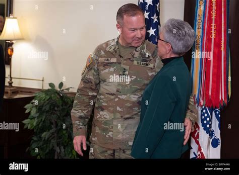 U S Army Lt Gen Anthony R Hale Poses With His Wife In The Patriot