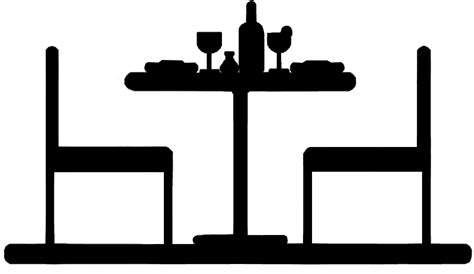 Table Silhouette 1000x651 Png Download