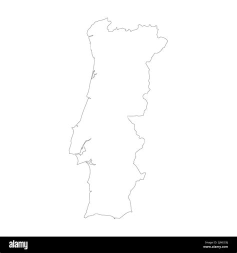 Portugal Vector Country Map Outline Stock Vector Image Art Alamy