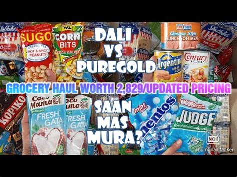 Grocery Haul Worth Puregold Vs Dali Updated Pricing Youtube