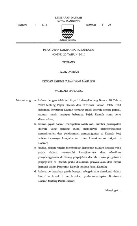 Pdf Lembaran Daerah Kota Bandung Tahun Nomor Dokumen Tips