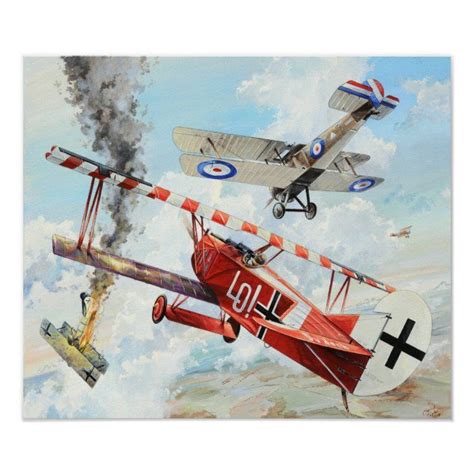 Wwi Ernst Udet Fokker Dvii Print Zazzle Aircraft Art Wwi