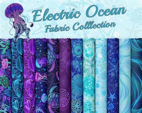 New Electric Ocean Fabric Collection By Timeless Treasures