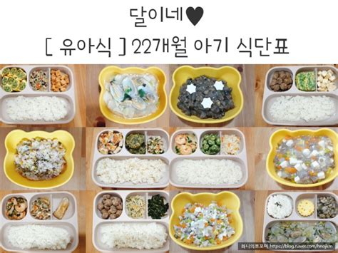 22개월 아기 유아식 식단표무염식 네이버 블로그