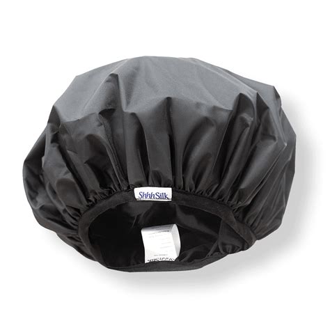 Black Silk Lined Shower Cap Ready To Ship Now Shhh Silk