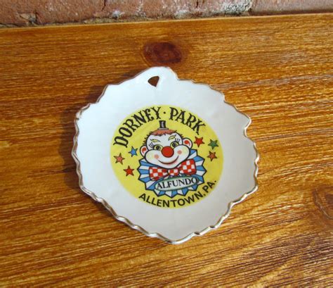 Vintage Dorney Park Souvenir Ceramic Dish Wall Plaque Alfundo Clown Al