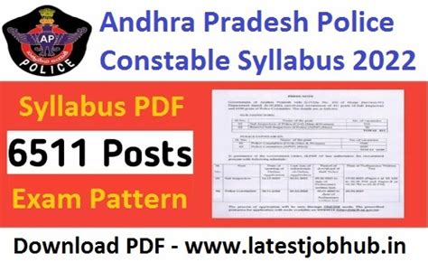 Ap Police Constable Syllabus Exam Pattern