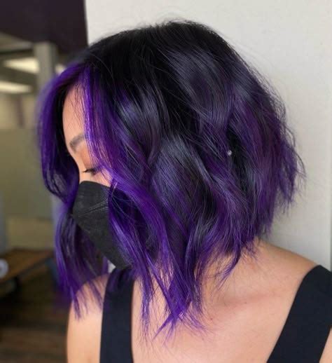 purple bob hairstyles