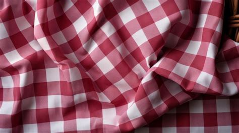 Premium Photo | A red and white checkered tablecloth