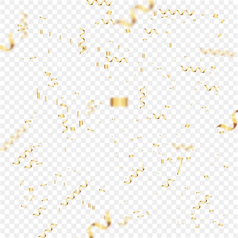 Realistic Confetti Vector Hd Images Confetti Realistic Golden Color