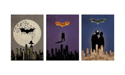 Buy Batman Trilogy Minimalist Set Batman Begins The Dark Knight The