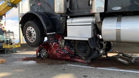 Nissan Altima Crushed By Semi WA Cops Say Driver Survives Charlotte