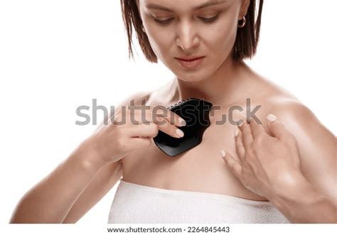 Beautiful Naked Woman Facial Jade Gua Stock Photo 2264845443 Shutterstock