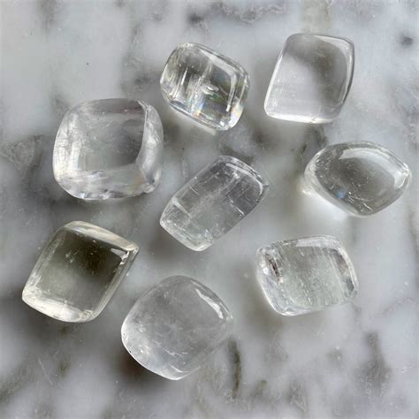 Calcite Clear Optical Calcite Tumbled Pocket Stone Minera Emporium Crystal And Mineral Shop