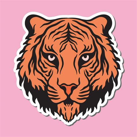 Tiger Head Hand Drawn Illustrations For Stickers Logo Tattoo Etc