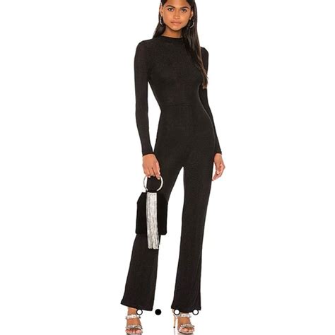 Superdown Pants And Jumpsuits Superdown Revolve Nissa Open Back Sheer Jumpsuit In Black