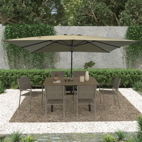 Mondawe Ft Cantilever Offset Patio Umbrella With Base Weight Stand