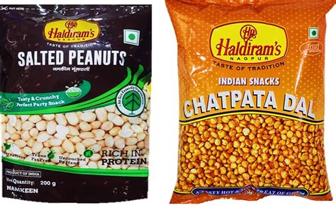 Haldiram S Nagpur Salted Peanuts G Chatpata Dal G Pack Of