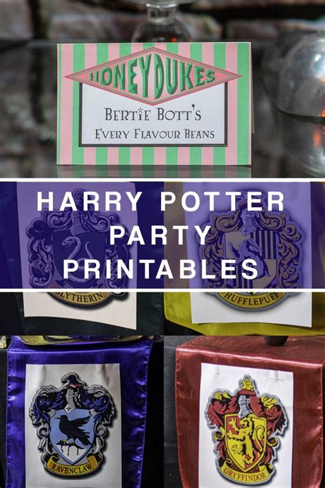 Bertie Botts Every Flavor Beans Label Printable