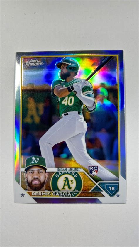 Dermis Garcia 2023 Topps Chrome 183 Rookie RC Refractor Oakland