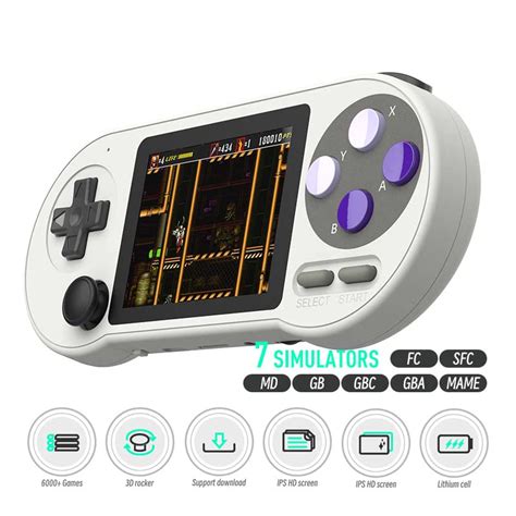 Consola de videojuegos portátil Retro pantalla IPS de 3 pulgadas más