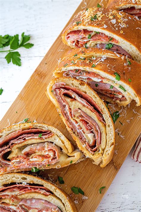 Easy Homemade Authentic Italian Stromboli Recipe • The Fresh Cooky