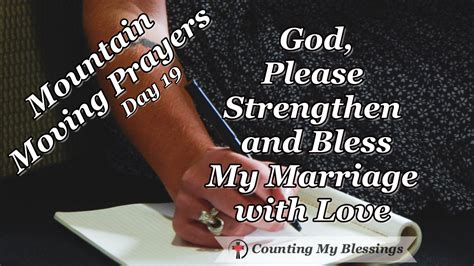 Day 19 God Please Strengthen And Bless My Marriage With Love Counting My Blessings