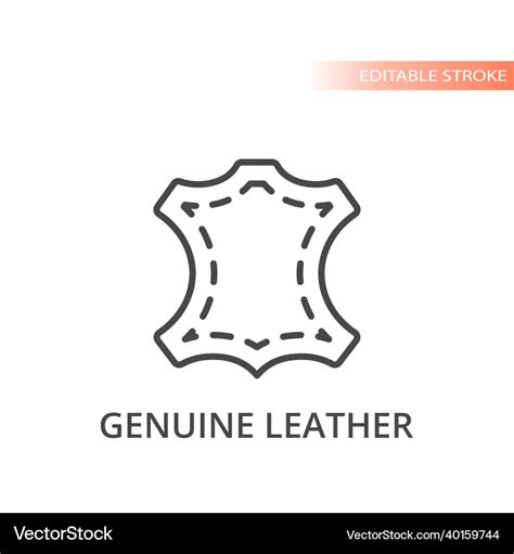 genuine leather  icon royalty  vector image