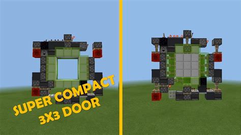 New Super Compact 3x3 Piston Door For Bedrock 1 Wide Youtube