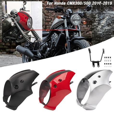 Headlight Fairing Front Cowl Mask Cover Fork Windshield For Honda Rebel Cmx 300 500 2017 2018