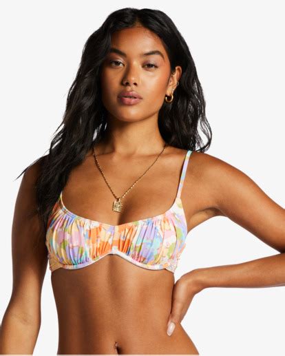 Paradise Cove Ruched Bralette Bralette Bikini Top Billabong