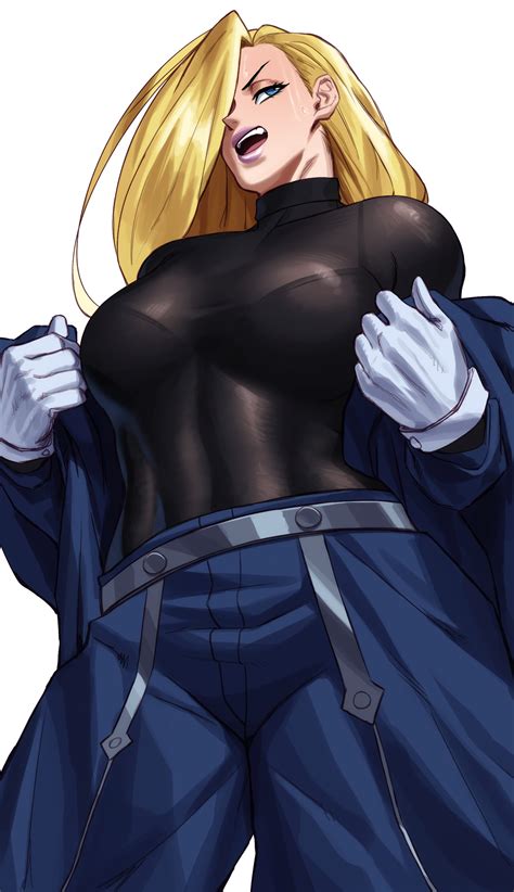 Rule 34 1girls Blonde Hair Blue Eyes Female Female Only Fullmetal Alchemist Gloves Hair Over