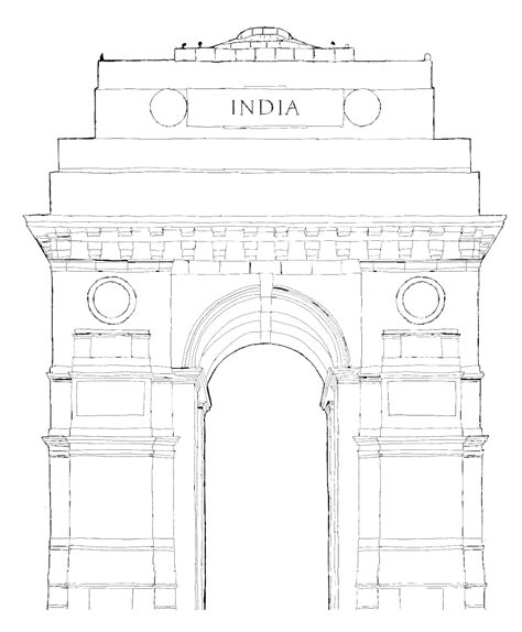 India Gate Vector Png