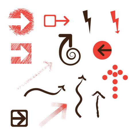 Red Arrow Pointing Down Drawing Illustrations Royalty Free Vector