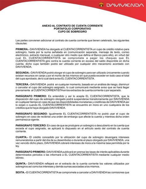 Contrato De Cuenta Corriente Significado De Contrato De Cuenta