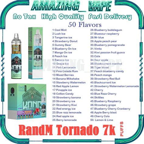 Authentique Randm Tornado 7000 Puff Cigarettes Électroniques Jetables