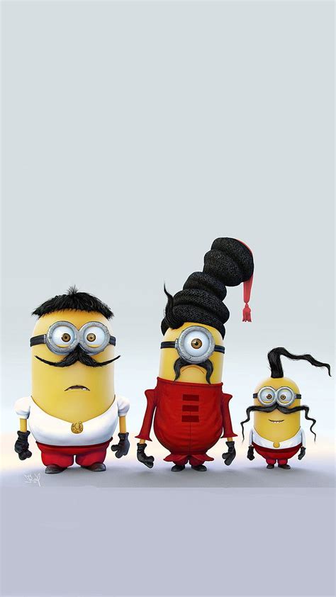 Three Minions Cartoon Animation Hd Phone Wallpaper Peakpx