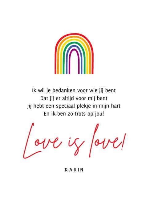 Zomaar Kaart Pride Regenboog Trots Op Jou Kaartje Go