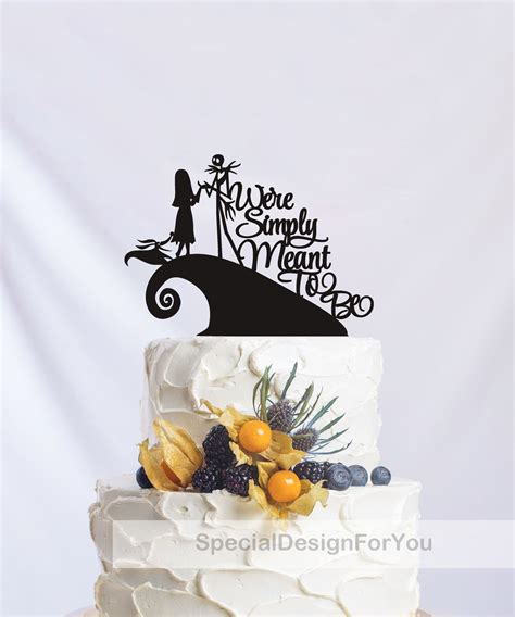 Jack and Sally Wedding Cake Topper Nightmare Before Christmas - Etsy