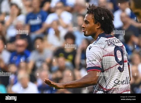 Joshua Zirkzee Bologna Celebrates After Scoring His Teams Second