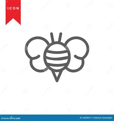 Icono de la abeja stock de ilustración Ilustración de mascota 146398477