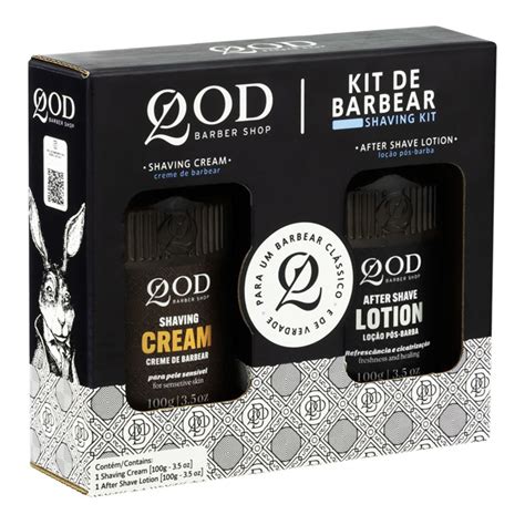 Kit Qod Barber Shop Creme De Barbear Loção Pós Barba 100g Cada Drogarias Pacheco