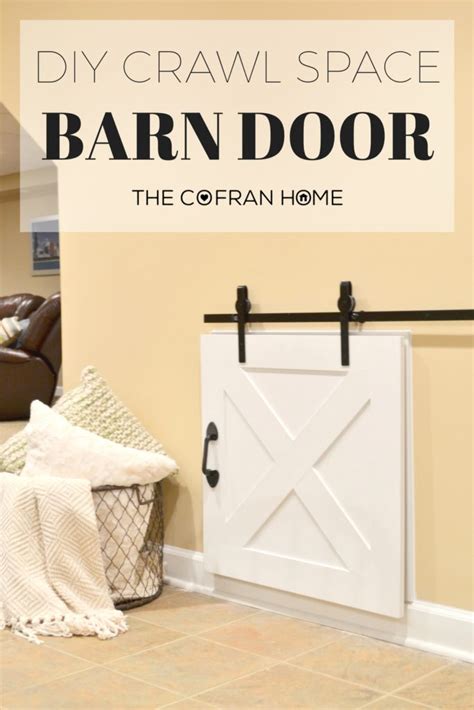 DIY Crawl Space Barn Door - The Cofran Home