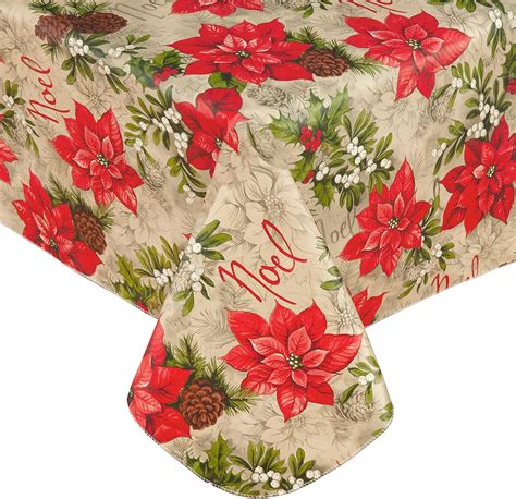 Newbridge Majestic Winter Poinsettia Festive Floral Christmas Print