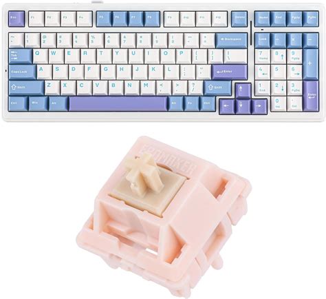 Amazon EPOMAKER X Aula F99 Wireless Mechanical Keyboard 35PCS Nude Rosa Keyboard Switches