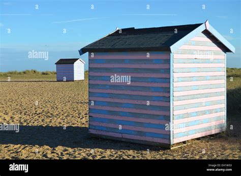 Beach huts near Great Yarmouth, Norfolk UK Stock Photo - Alamy