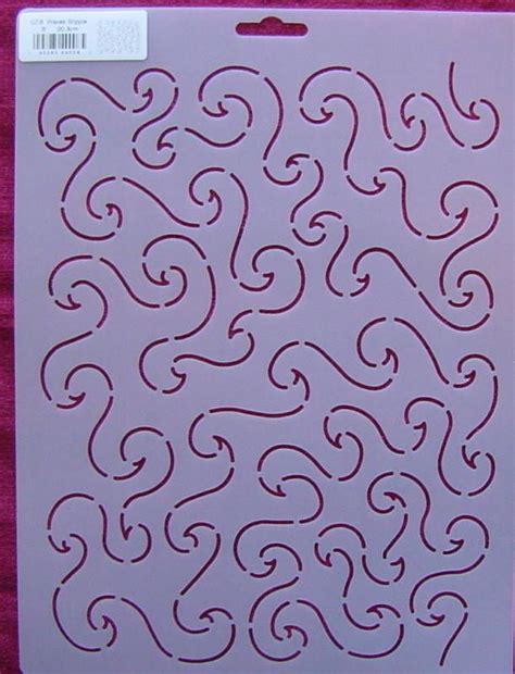 Stencil Quilting Waves Stipple 8 20 3cm Quilt QC Continuous Line