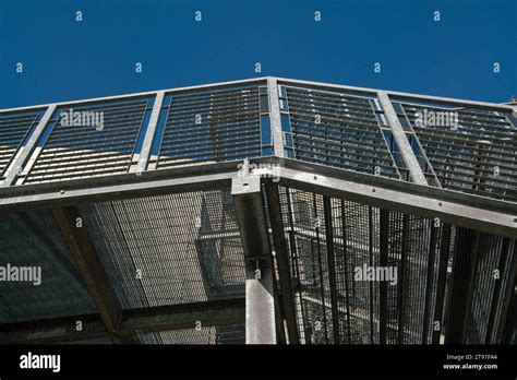 Fire Escape Staircase Pedestrian Passage For Emergency Exit Particular Structure In Galvanized